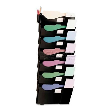 Universal Universal Grande Central Filing System, Seven Pocket, Wall Mount, Plastic, Black UNV08174***